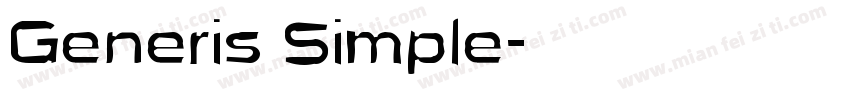 Generis Simple字体转换